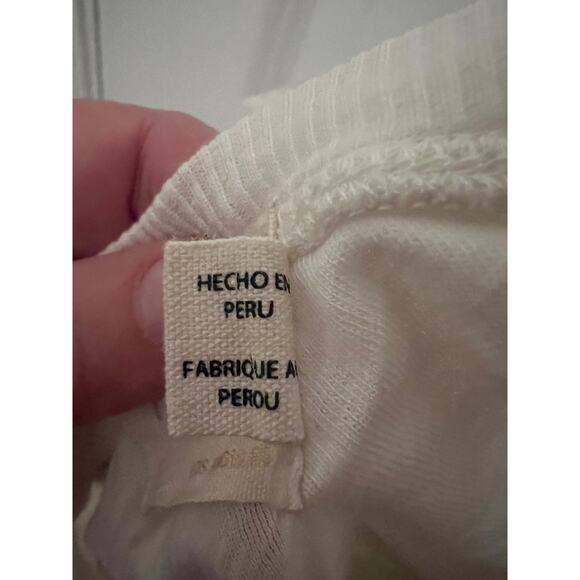 Nation LTD Raina One Shoulder Top Cream S Pima Cotton Puff Sleeve Luxury Preppy - Picture 5 of 8